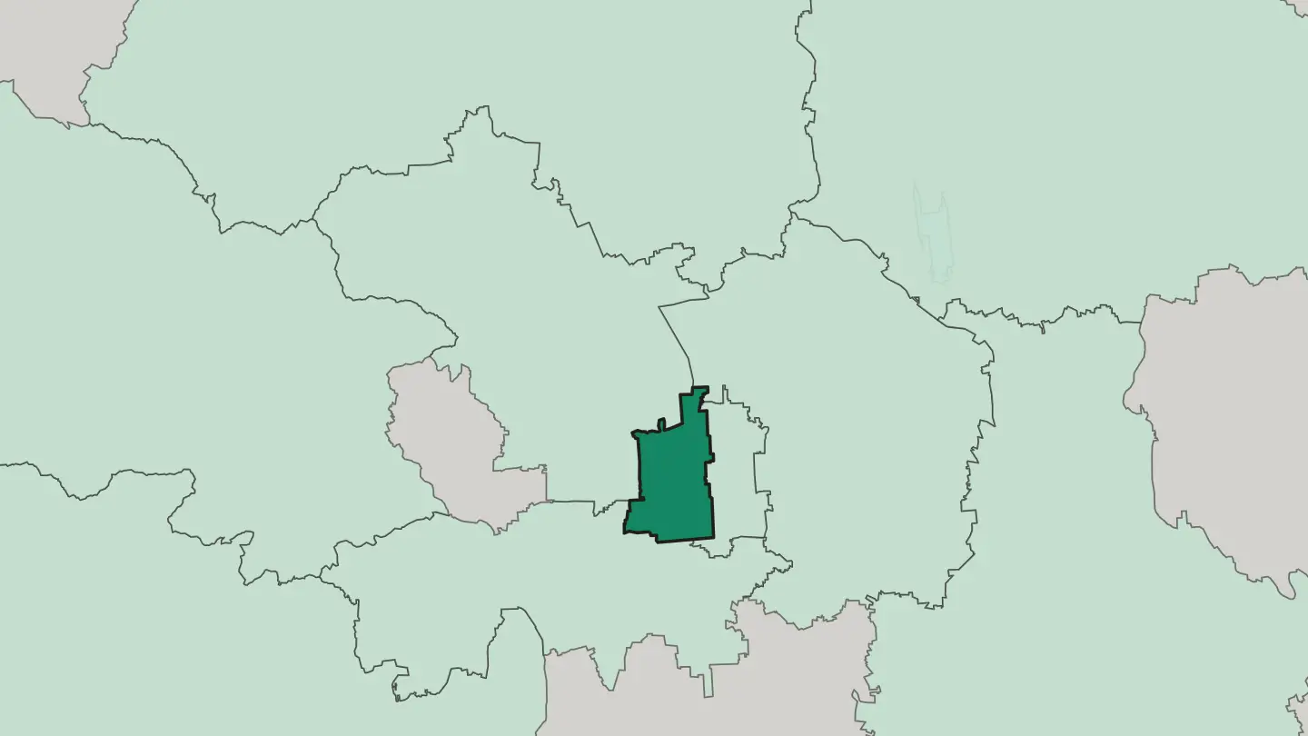Map of Xicheng District in Beijing