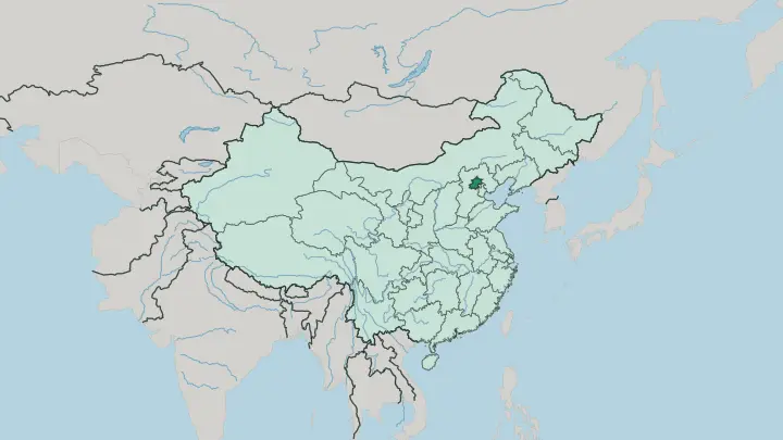 Map of Beijing Shi in China