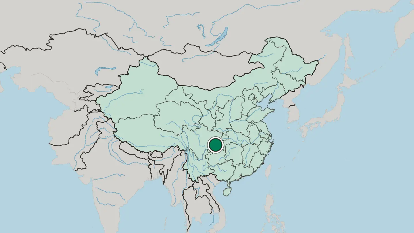 Map of Chongqing in China