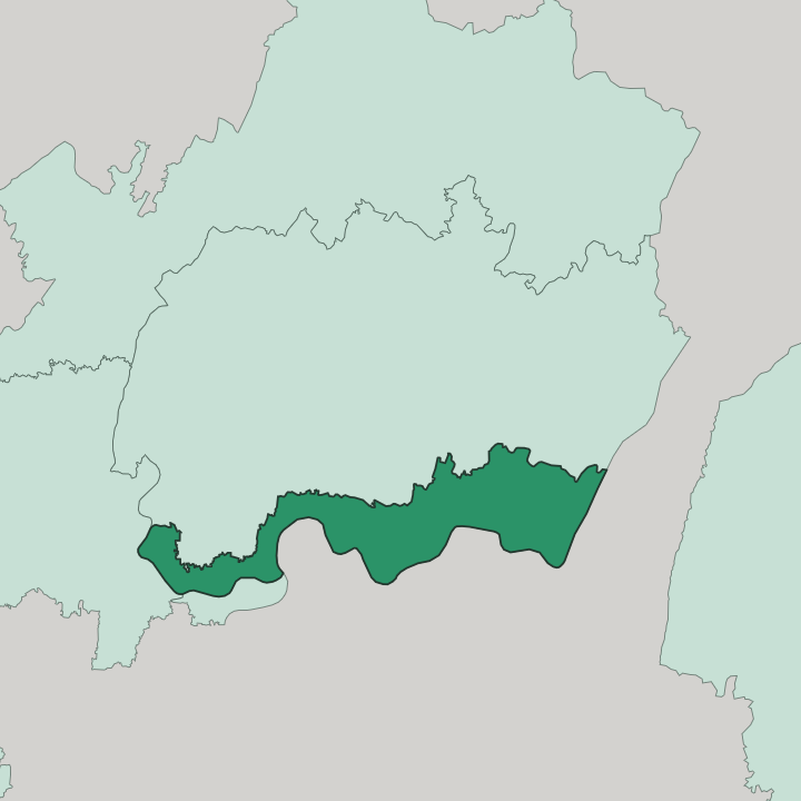 Map showing Jiangbei District — In Chongqing