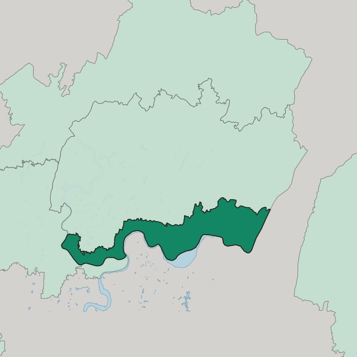 Map showing Jiangbei District — In Chongqing