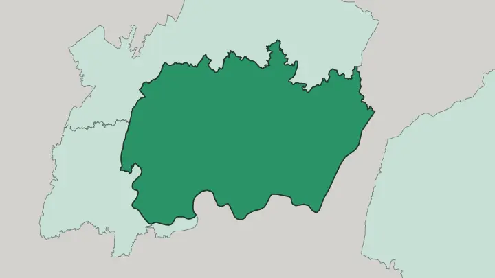 Map of Liangjiang New Area in Chongqing