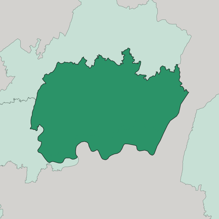 Map showing Liangjiang New Area — In Chongqing