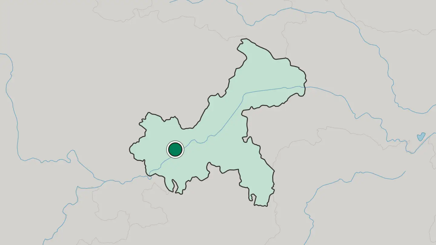 Map of Chongqing in China