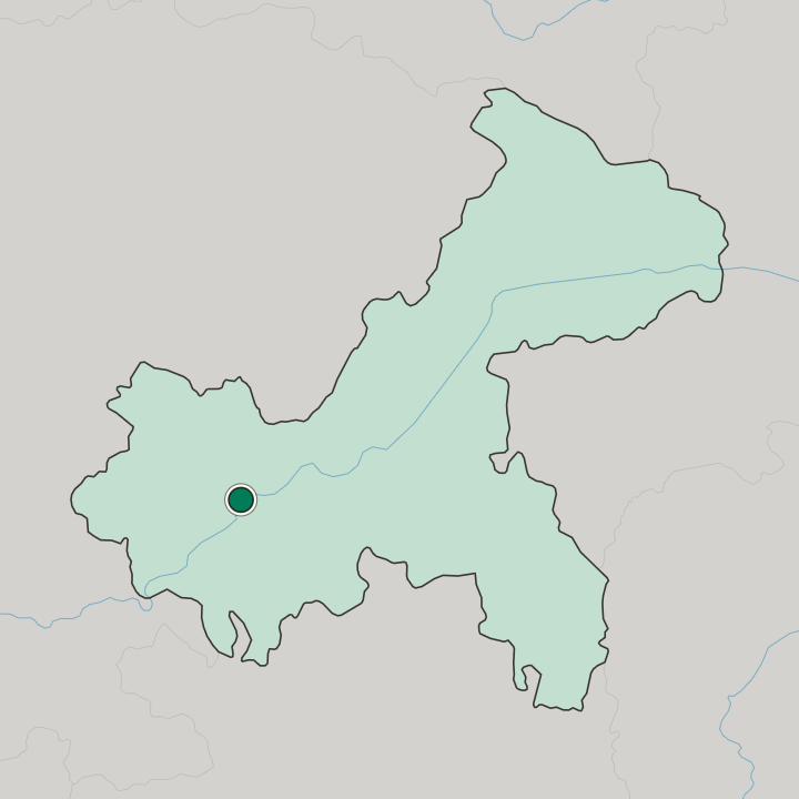 Map showing Beibei District — In Chongqing Shi