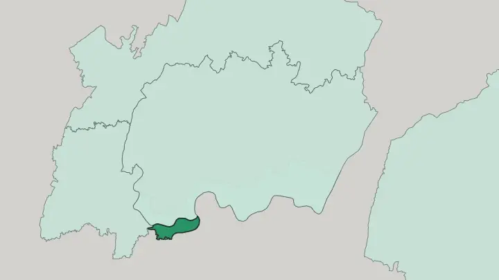 Map of Yuzhong District in Chongqing
