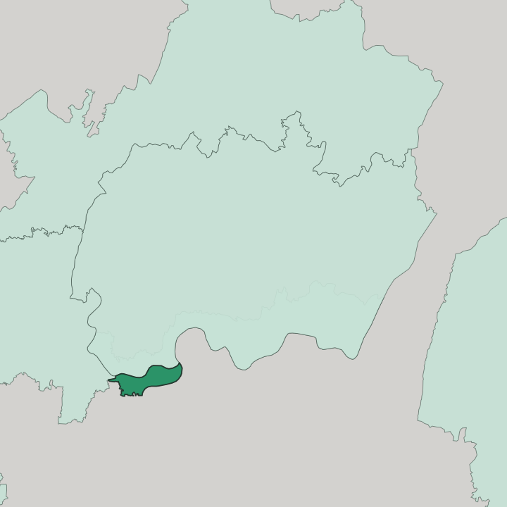 Map showing Yuzhong District — In Chongqing