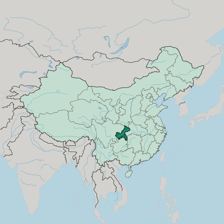 Map showing Chongqing Shi — In China