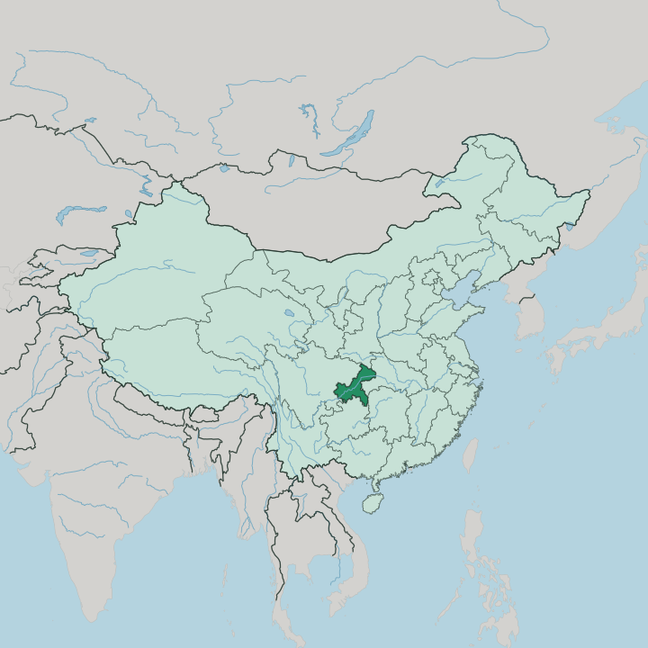 Map showing Chongqing Shi — In China
