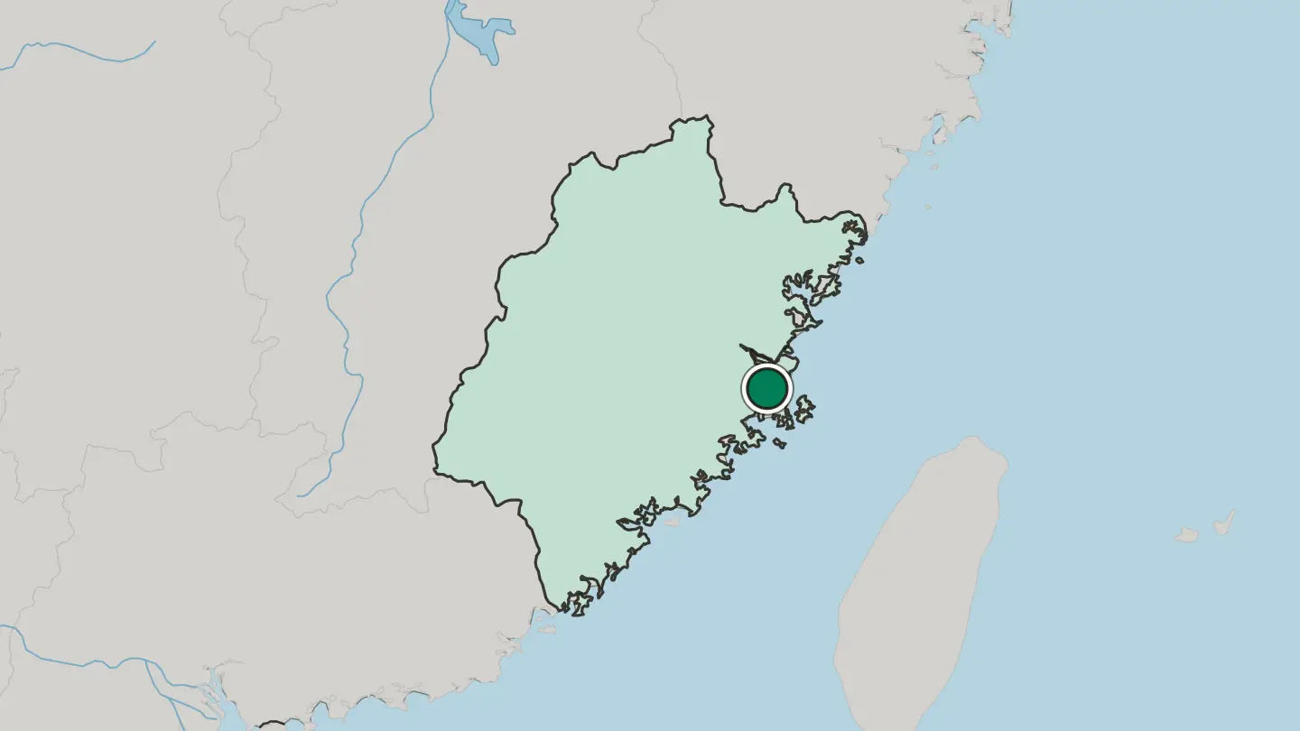 Map of Fuqing in China
