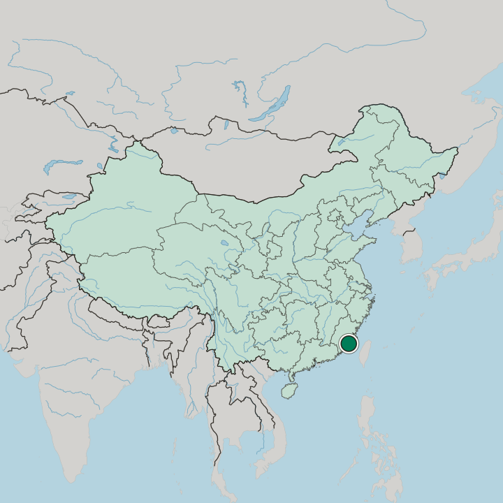 Map showing Jinjiang — In China