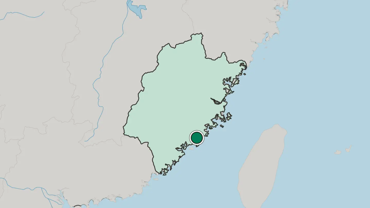 Map of Jinjiang in China