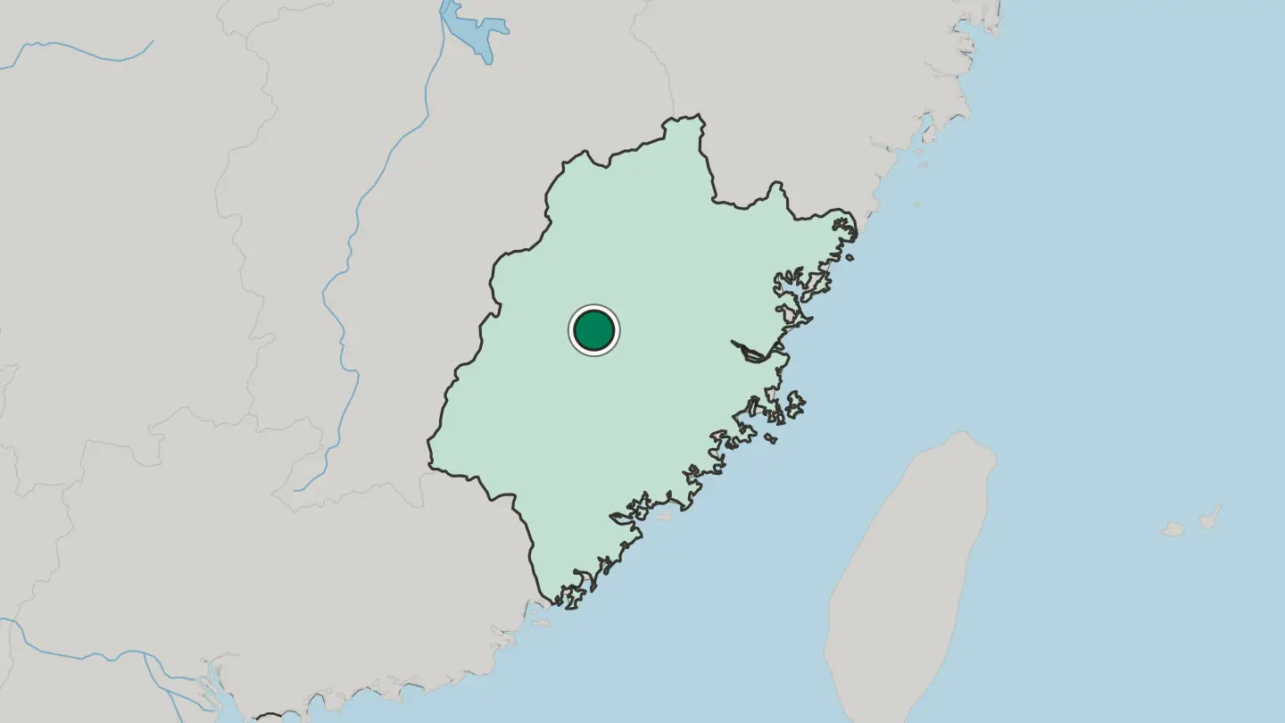 Map of Sanming in China