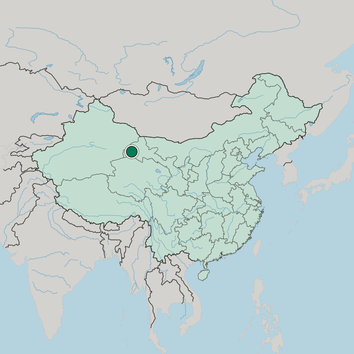 Map showing Dunhuang — In China
