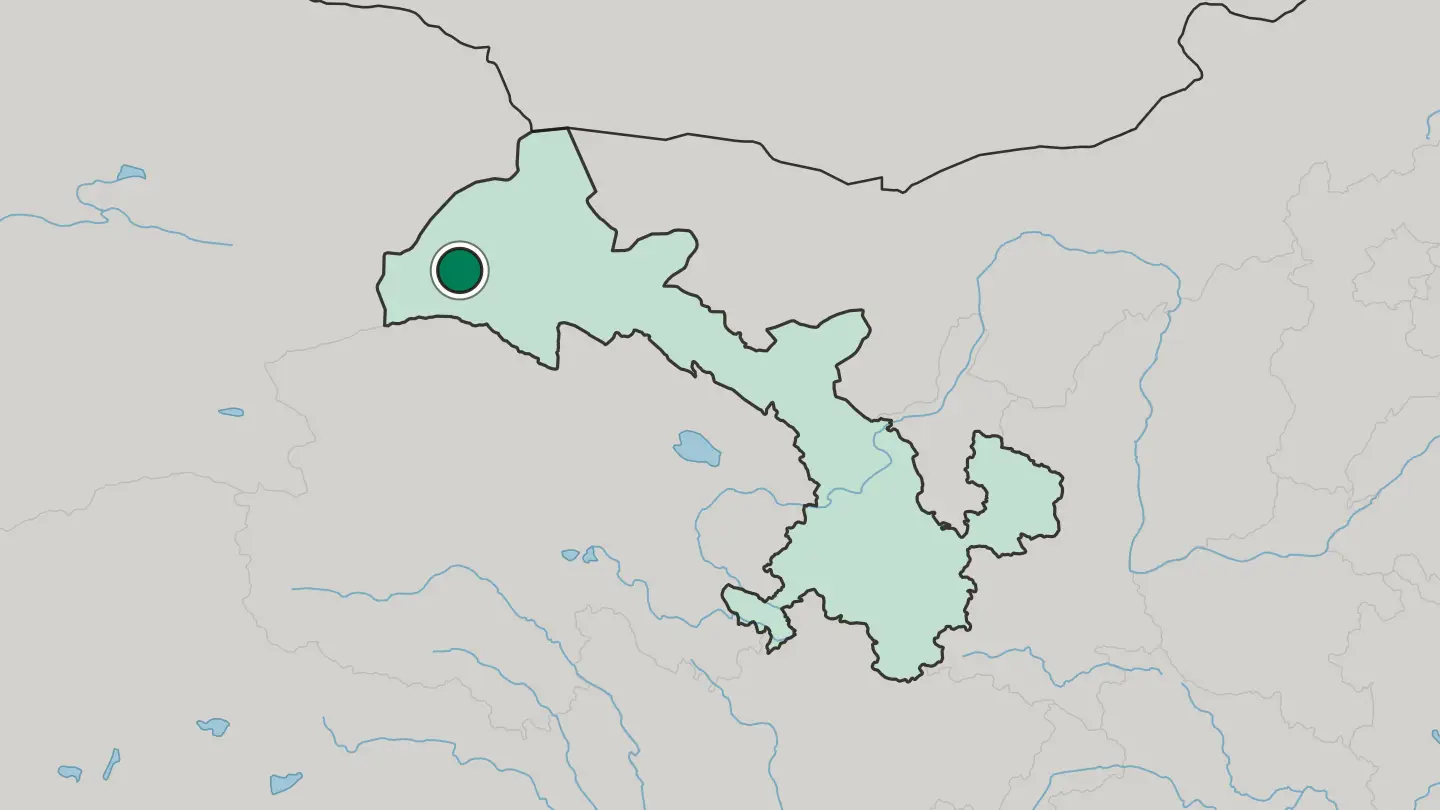 Map of Dunhuang in China
