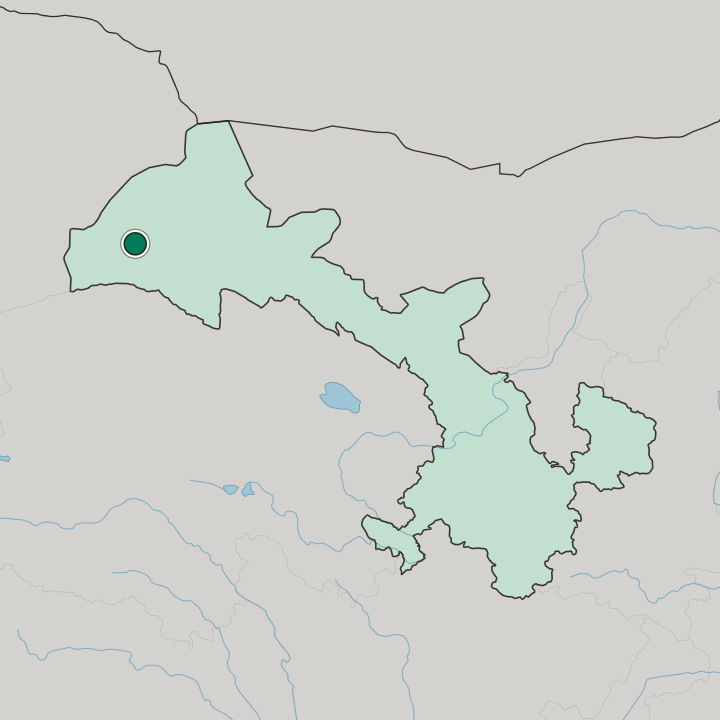 Map showing Dunhuang — In Gansu