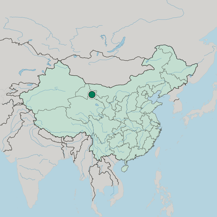 Map showing Jiuquan — In China
