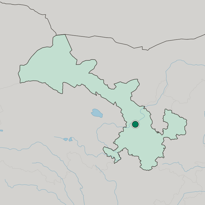 Map showing Lanzhou — In Gansu