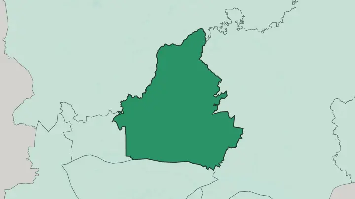 Map of Tianhe District in Guangzhou
