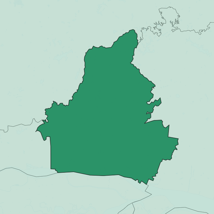Map showing Tianhe District — In Guangzhou