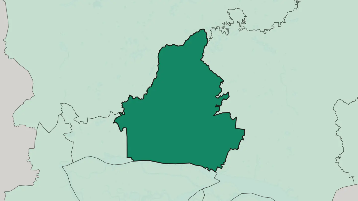 Map of Tianhe District in Guangzhou