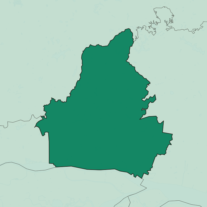 Map showing Tianhe District — In Guangzhou
