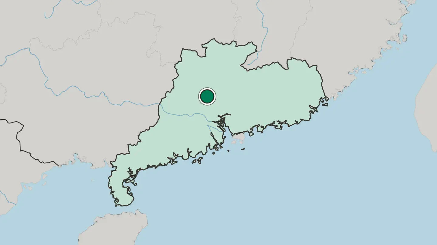Map of Qingyuan in China