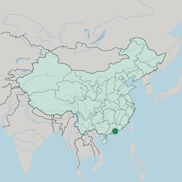 Map showing Shenzhen — In China