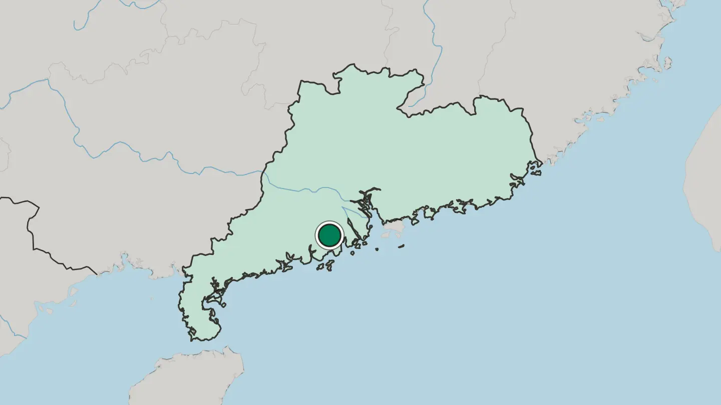 Map of Taishan in China