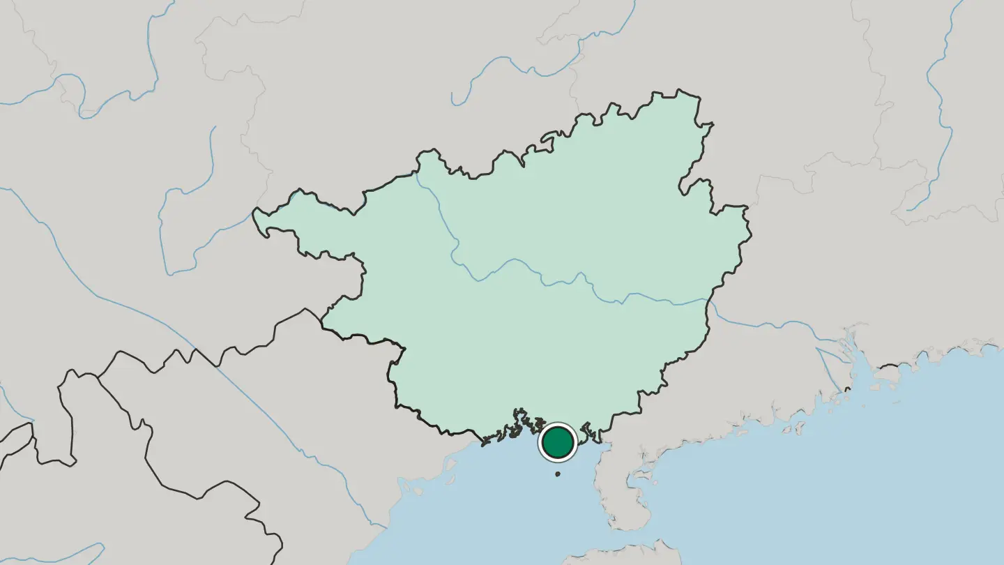 Map of Beihai in China