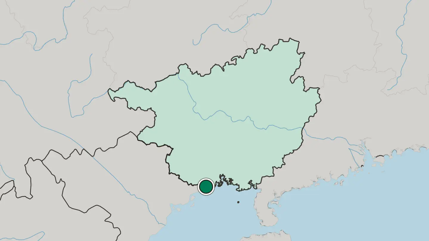 Map of Dongxing in China
