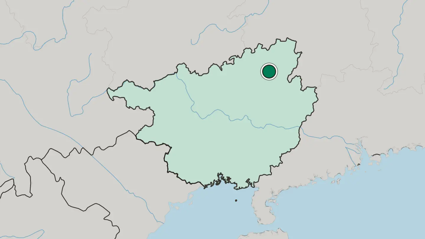 Map of Guilin in China