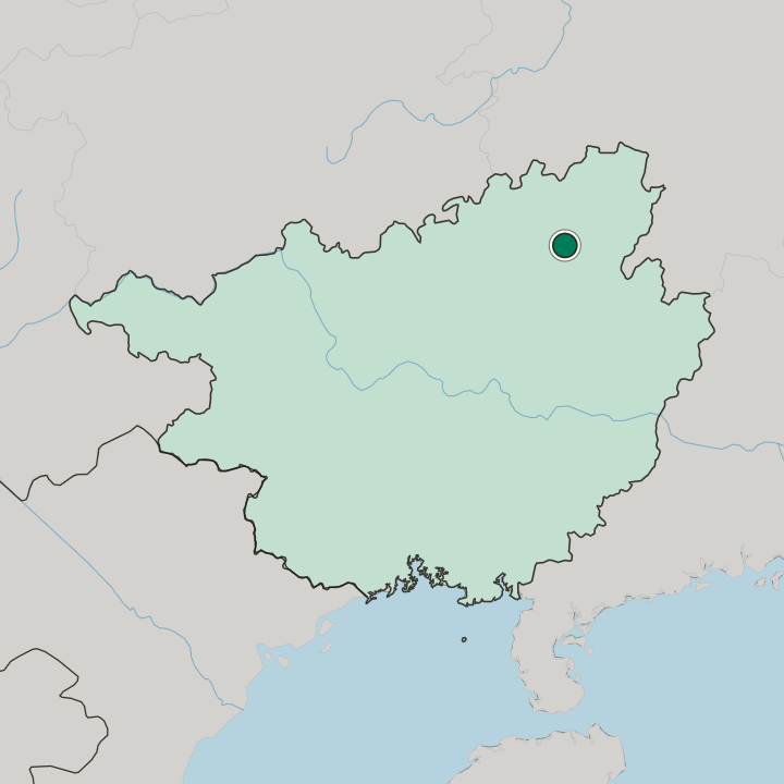 Map showing Guilin — In Guangxi Zhuang Autonomous Region