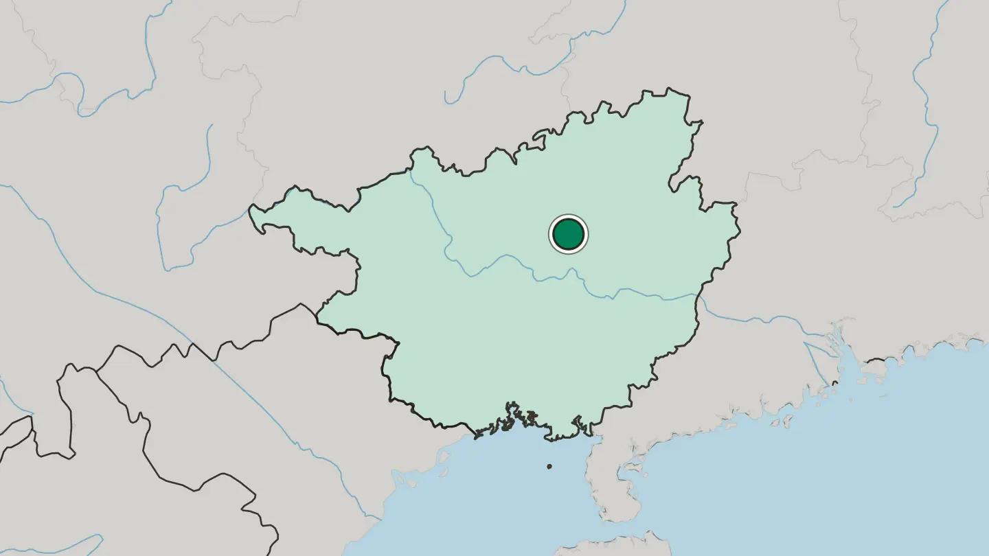 Map of Liuzhou in China