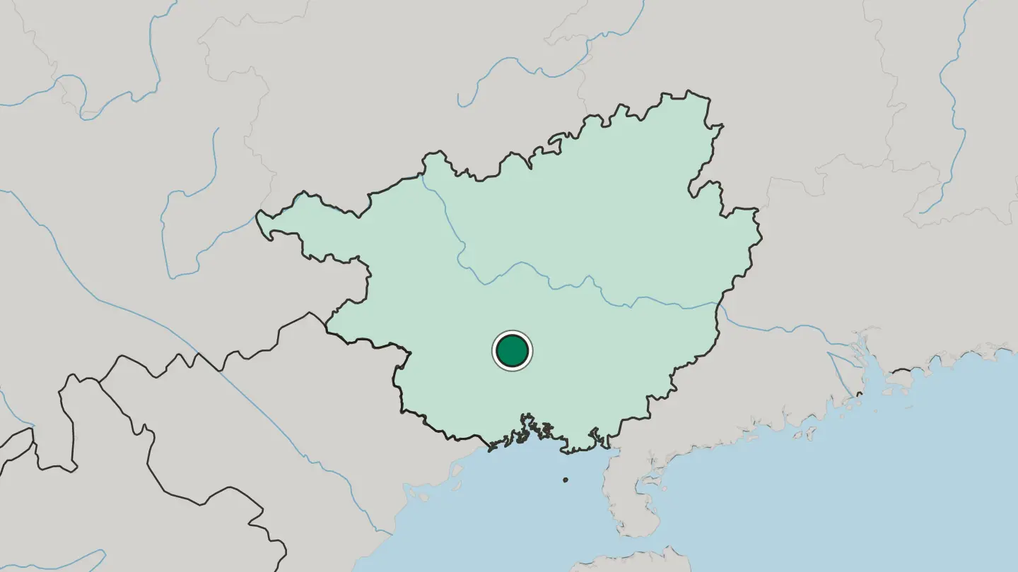Map of Nanning in China