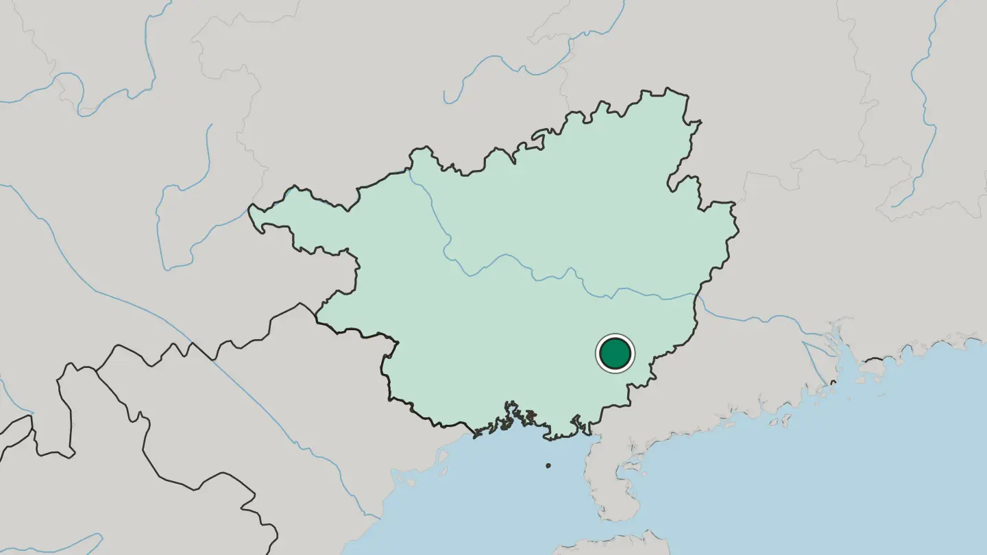 Map of Yulin in China