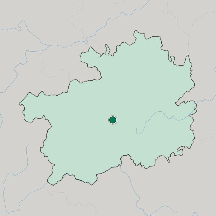 Map showing Guiyang — In Guizhou