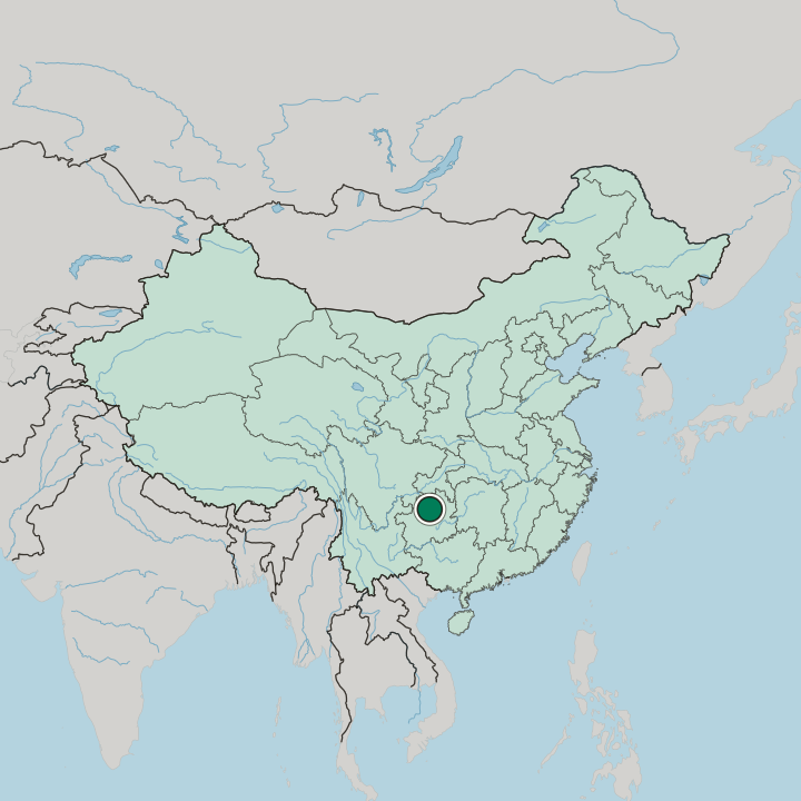 Map showing Zunyi — In China