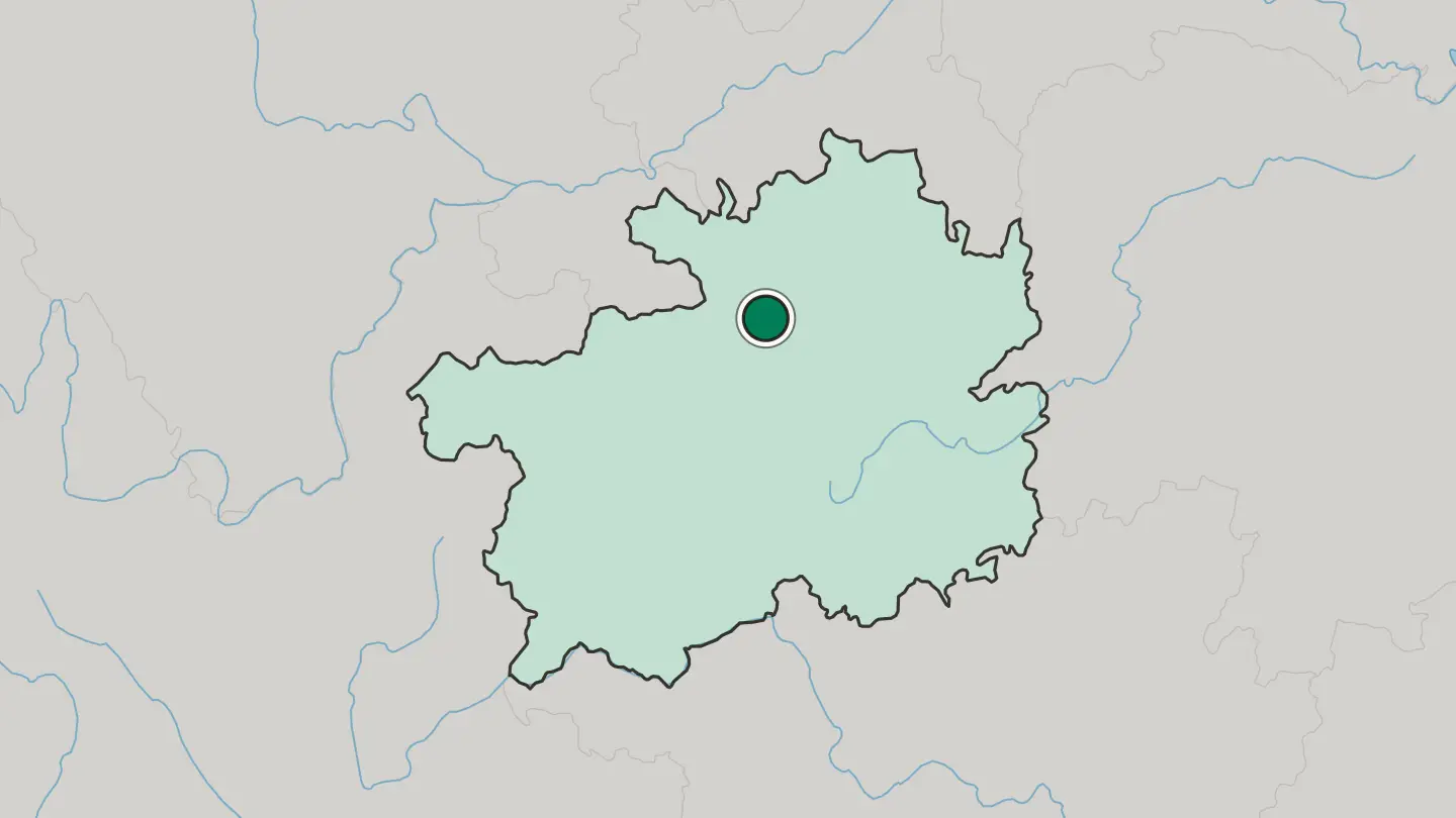 Map of Zunyi in China