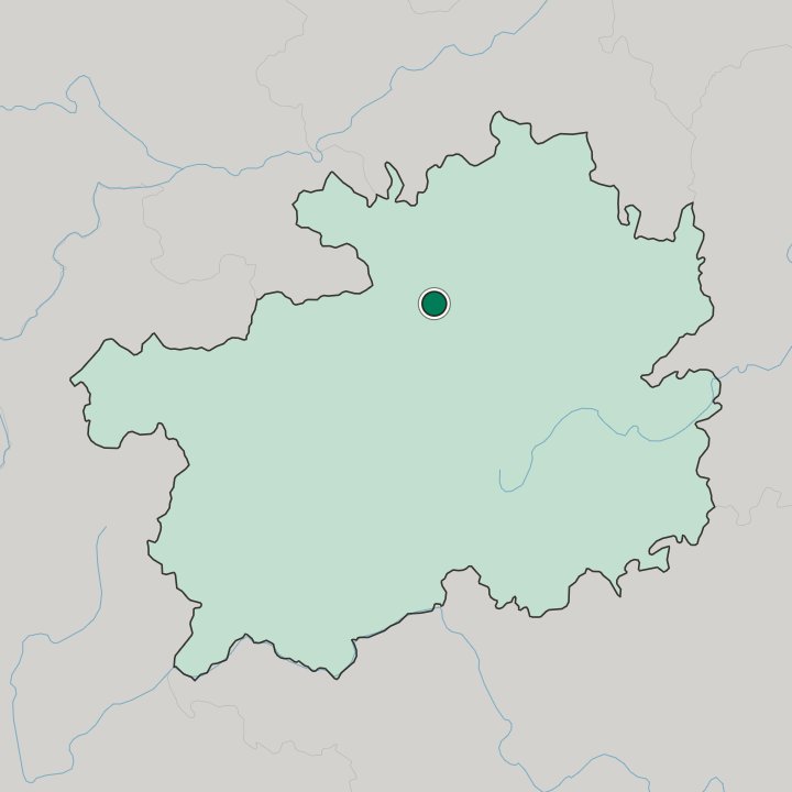 Map showing Zunyi — In Guizhou