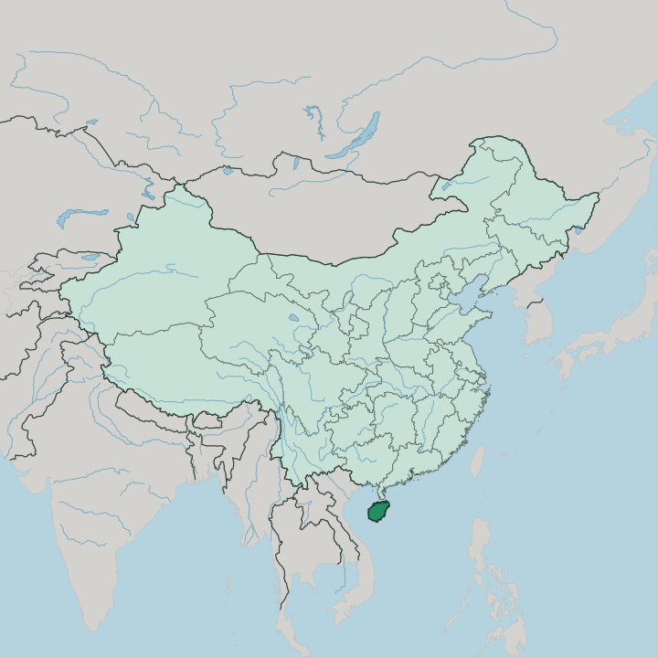 Map showing Hainan — In China