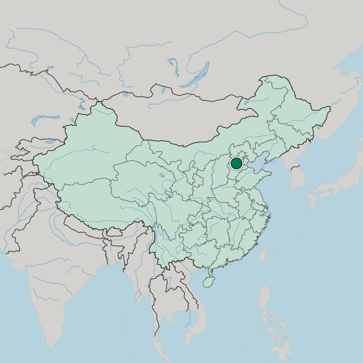 Map showing Baoding — In China