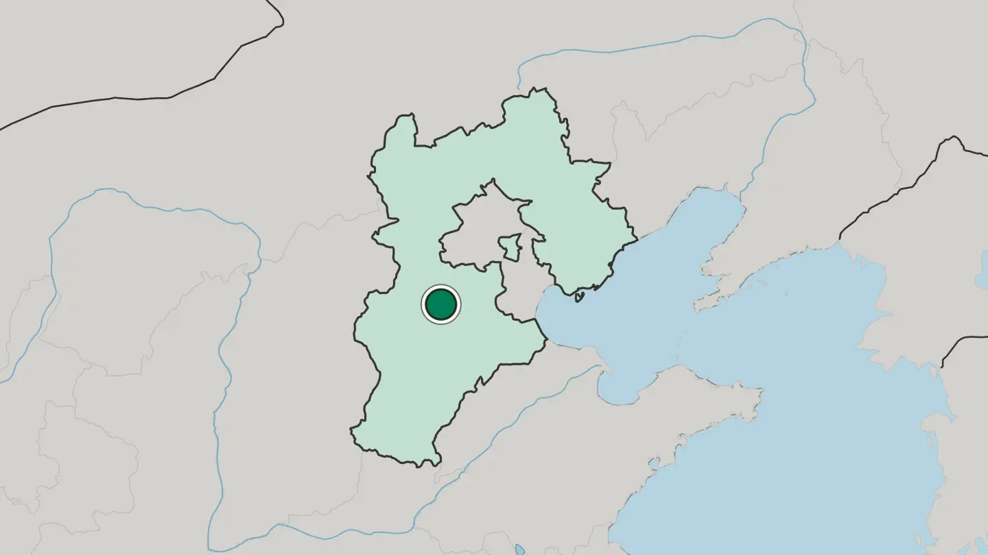 Map of Baoding in China