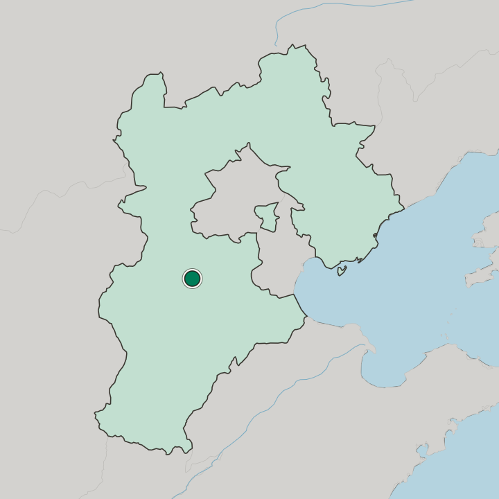 Map showing Baoding — In Hebei Sheng