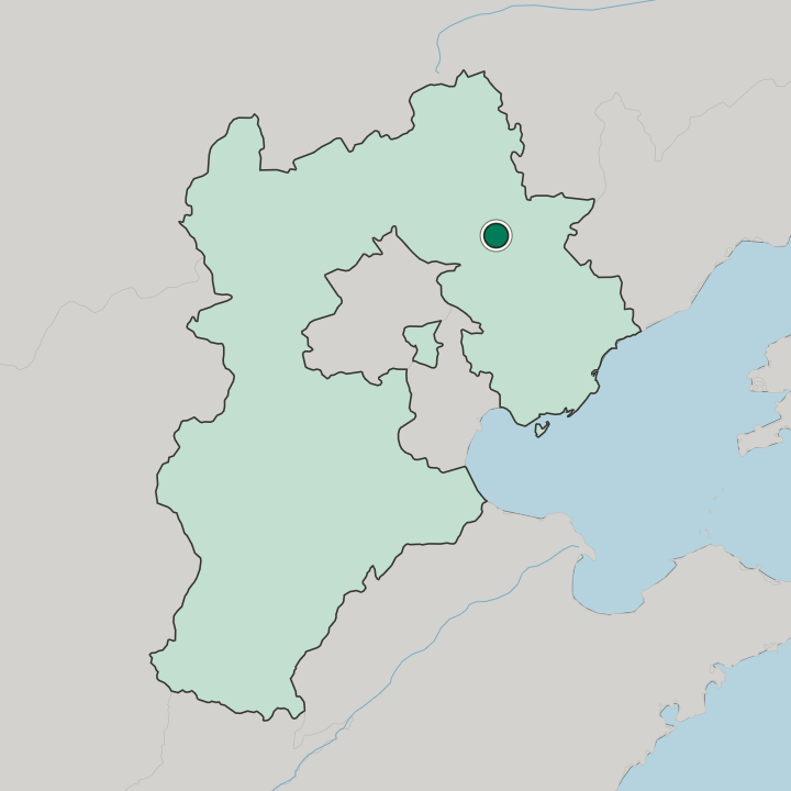 Map showing Chengde — In Hebei Sheng