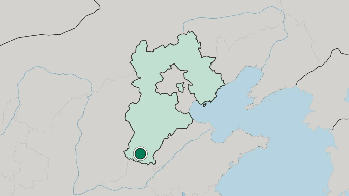 Map of Handan in China
