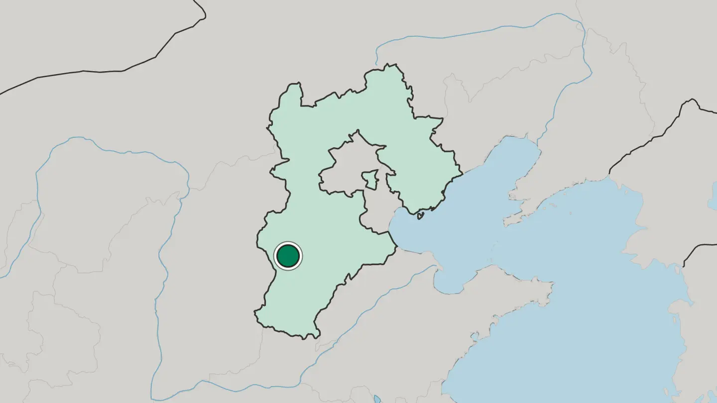 Map of Shijiazhuang in China