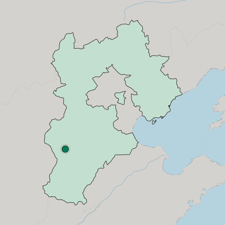 Map showing Shijiazhuang — In Hebei Sheng