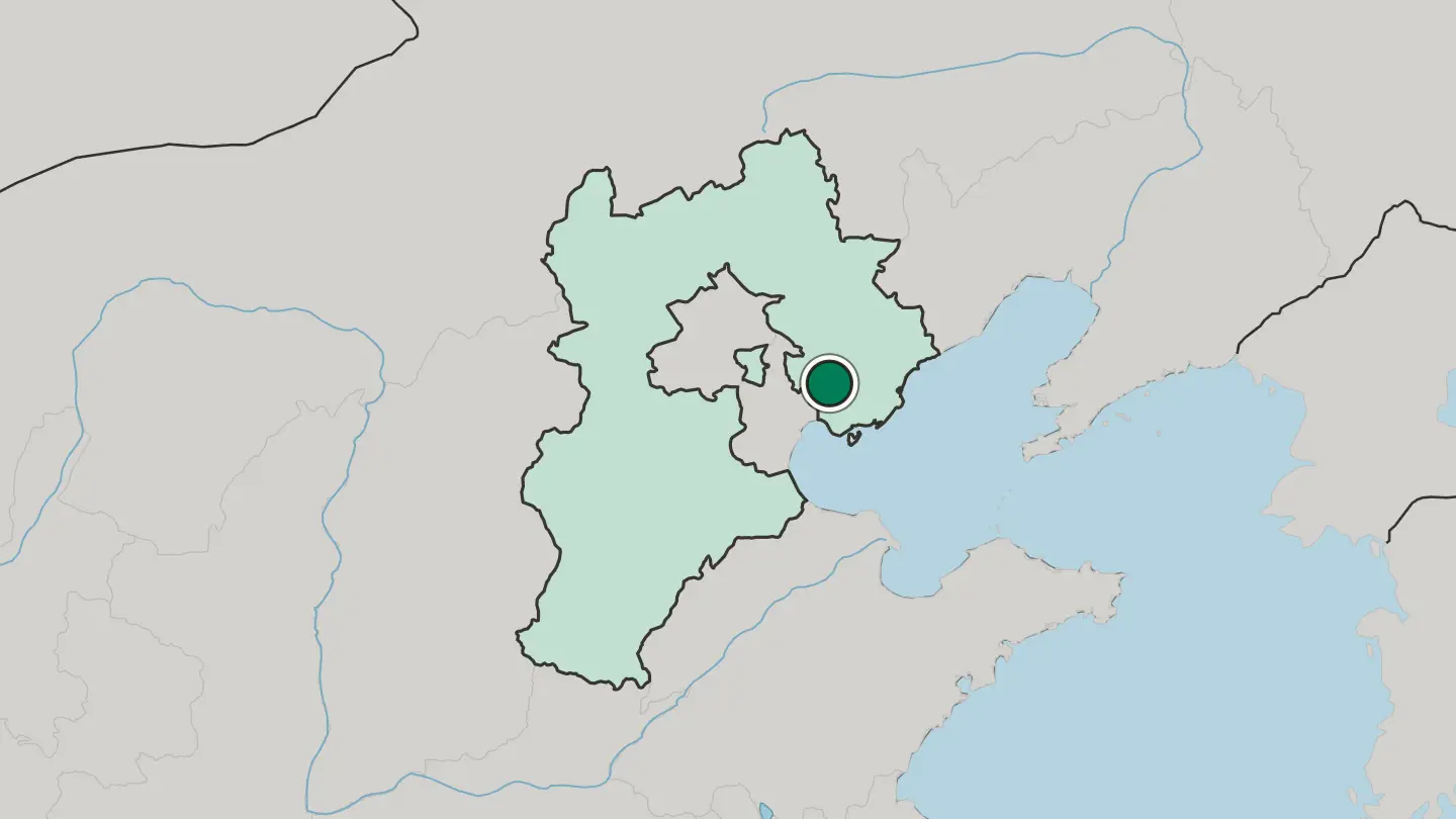 Map of Tangshan in China