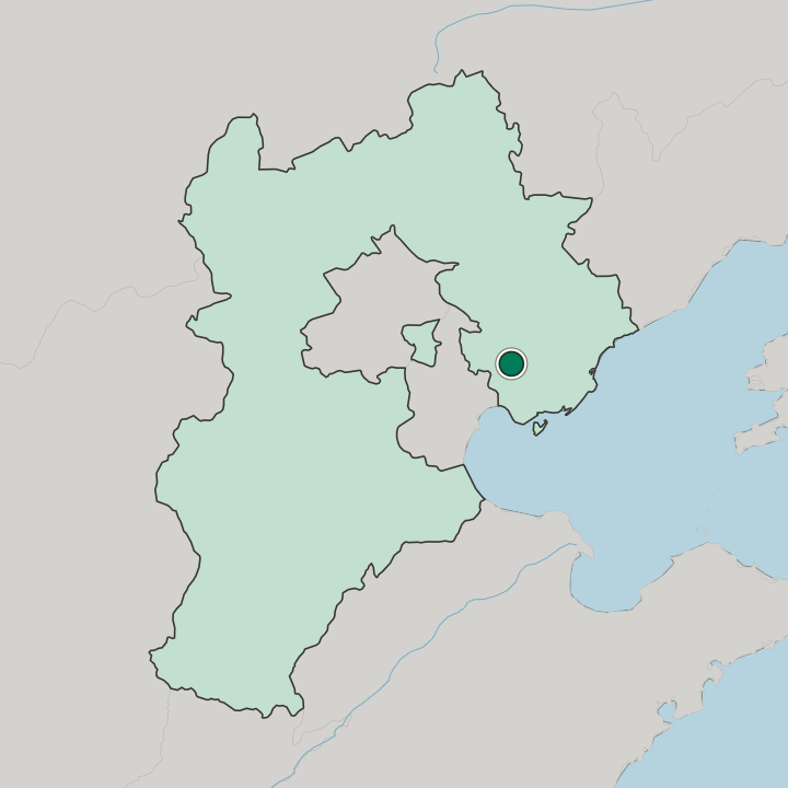 Map showing Tangshan — In Hebei Sheng